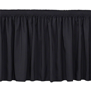 2.4m (7' 9") x 0.35m (1') Black Velvet Skirt