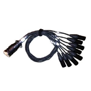 8-Way Burndy Female to Male XLR Fanout