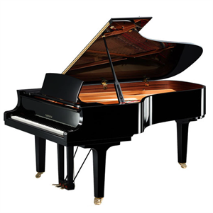 C7X SH Silent 7'6" digital/acoustic grand piano (midi piano) w/cover Black 
