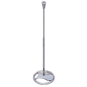 Custom Chrome Round Base Microphone Stand "Smell The Rubber" 