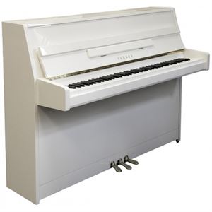 JU109 Short Silent 109cm (3'7") Digital/Acoustic Upright Piano (midi piano) w/cover - White