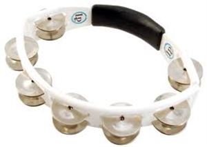 LP152 Cyclops Jingle Tambourine Steel-White-Hand Held