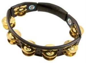 LP170 Cyclops Jingle Tambourine Brass-Black-Hand Held