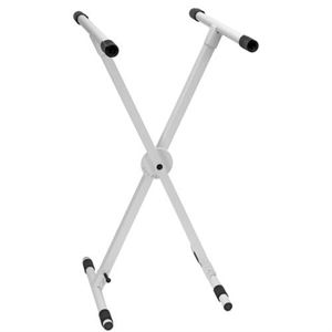 White 1-Tier X-Type Keyboard Stand